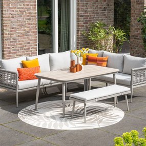 Garden Impressions Lagan lounge dining tafel 160x90 cm - taupe-light teak vironwood