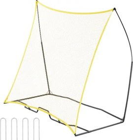VEVOR Soccer Rebounder Draagbare Voetbaltrainer 7 x 7 voet Voetbaltrainingsuitrusting Gemaakt van ijzer en polyester, Sport Voetbal Rebounder Muur met draagbare tas, voor Team Solo Training Passing Volley