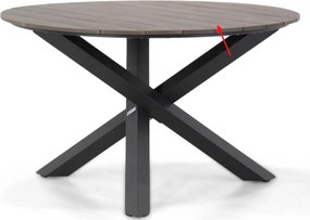 Tuinset 6 personen 150 cm Aluminium Grijs Lifestyle Garden Furniture Lecce/Ancona