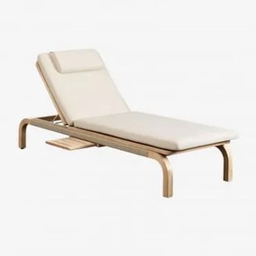 Ligstoel Van Dubai Acaciahout Gardenia Wit - Sklum