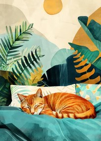Ilustratie Cats life 13, Justyna Jaszke, (30 x 40 cm)