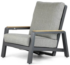 Stoel en Bank Loungeset 5 personen Aluminium/teak Grijs  Osmen Manly