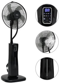 vidaXL Mistventilator staand met afstandsbediening zwart