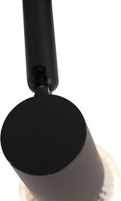 Modern 3-fase railsysteem met 3 spots zwart rechts - 3-Phase Jeany