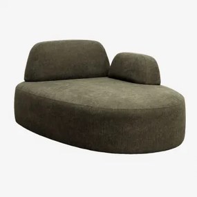 Rechtse Chaise Longue Module Met Armleuning Voor Modulaire Bank Giorgia Stof Leger Groen - Sklum
