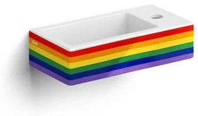 Clou Flush 3 fontein - 36x18x9cm - keramiek - 1 kraangat rechts - glans regenboog (multi) CL/03.69030