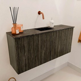 Mondiaz Joya DLux 90cm toiletmeubel shadow met wastafel faye midden zonder kraangat lava