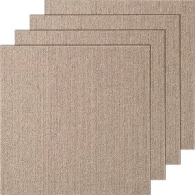 VEVOR Peel and Stick tapijttegels, 457x457mm, zelfklevende tapijttegels, zachte, zachte tapijttegels, doe-het-zelf installatie voor slaapkamer en woonkamer (10 stuks, lichtbruin)