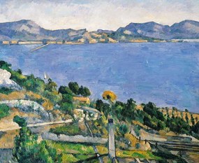 Kunstreproductie L'Estaque, View of the Bay of Marseilles, Paul Cezanne