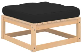 vidaXL 3-delige Loungeset met kussens massief grenenhout