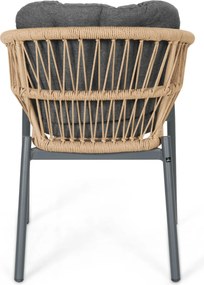 Tuinstoel Rope Grijs-antraciet De Laan Malaga
