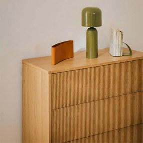 Kave Home Helvine Eiken Ladenkast Met Ribbels - 90x50x79cm.