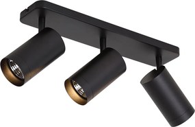 Moderne plafondlamp zwart 3-lichts GU10 70mm - Jeana Luxe