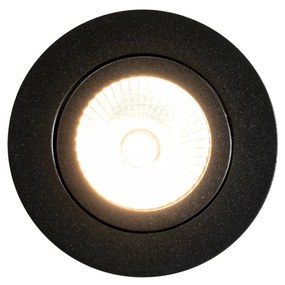 Inbouwspot zwart 6,8cm incl. LED 750 lm dimbaar IP65 - Gaius