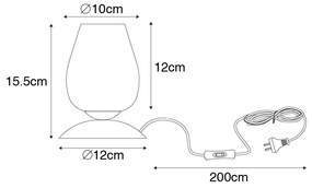 Klassieke tafellamp goud met glas - Elien Klassiek / Antiek G9 rond Binnenverlichting Lamp