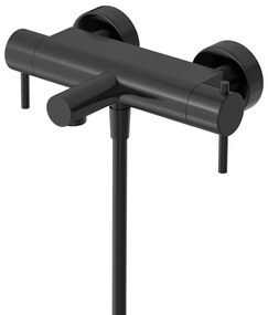 Hotbath Cobber thermostatische badkraan met uitloop geborsteld zwart PVD
