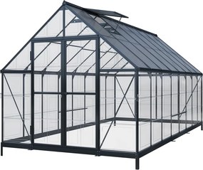 Polycarbonaat tuinkas Aurora 2,4 x 3,6 m CoverTech zwart