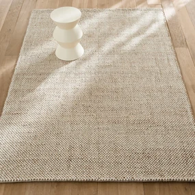 Vloerkleed in wol en jute, handgeweven, Ishaan