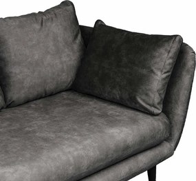 3 zitsbank - Runda - velours Adore antraciet 67