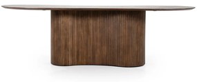 Eleonora Jordy Organische Vorm Eettafel Donkerbruin 250 Cm - 250 X 110cm.