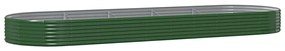 vidaXL Plantenbak 450x140x36 cm gepoedercoat staal groen