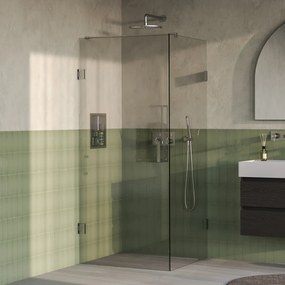 Brauer Void profielloze douchecabine 80x80cm RVS geborsteld PVD