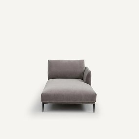 Longchair stonewashed fluweel, Oscar design E.Gallina