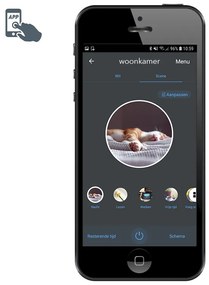 Smart buitenlamp paal donkergrijs 45 cm incl. Wifi P45 - Malios