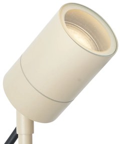 Buitenlamp Prikspot crème GU10 50mm verstelbaar IP44 incl. snoer en stekker - Solo Modern GU10 IP44 Buitenverlichting rond