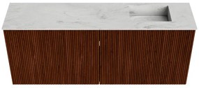 Mondiaz Joya DLux 100cm toiletmeubel ruby met wastafel faye rechts zonder kraangat opalo