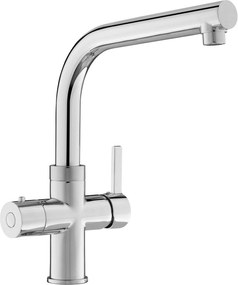 AQUA HOT+ Selzius 3-in-1 kokend water kraan met L-uitloop, mengset en 5 liter boiler chroom