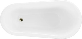 Mexen Retro vrijstaande badkuip 150 x 73 cm, wit, gouden poten - 53251507300-50