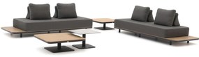 Hoek loungeset Bellagio | 4 personen | Loungeset Grijs | Hoekbank Aluminium | 438.5x438.5cm | Kees Smit Tuinmeubelen