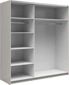 Kledingkast Livevaro 110, Kasjmier, 196x183x60cm, 147.1 kg, Kledingkast deuren: Schuivend, Aantal planken: 5, Aantal planken: 5