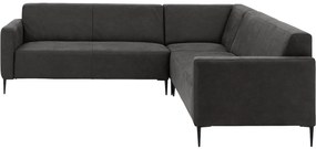 Goossens  Key West antraciet, micro leer, 2,5-zits, modern design