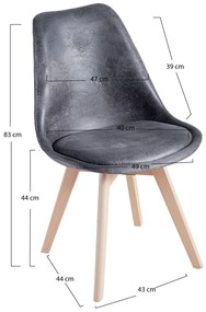 Pak 4 Synk Vintage Stoelen