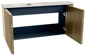 Mondiaz Joya DLux 90cm toiletmeubel ronding rechts dusk met wastafel faye links 1 kraangat frappe