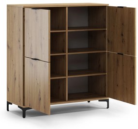 Kast LANA 02 Eiken Artisan - STAANDE 4-DEURS KAST