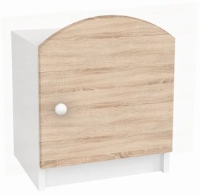 Peuter Wit - Licht eiken Kindernachtkastje Oscar 5060504989336 Children's Beds Home, 40x32x46 Children's Beds Home