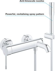 Grohe Essence New badmengkraan incl. handdouche met 1 straalsoort chroom