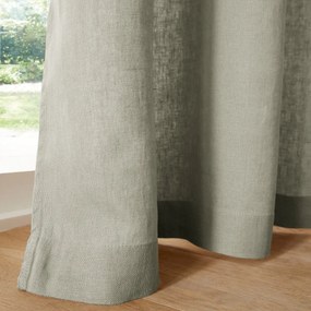 Linnen gordijn afgewerkt met verdekte lussen, Elba