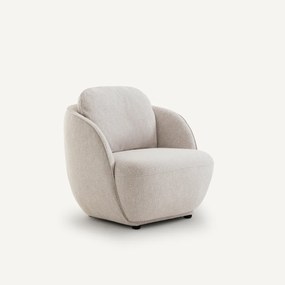 Fauteuil in mêlee katoen, bolvormig, Alpine