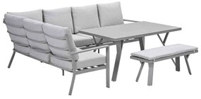 Garden Impressions Senja lounge dining set 4-delig links - valley sand