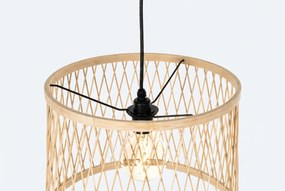 Landelijke Buiten Hanglamp Rotan -lichts - Calamus Staal Taupe