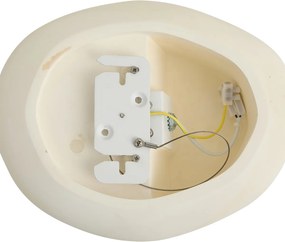 Japandi wandlamp creme rond 28cm - Pietra