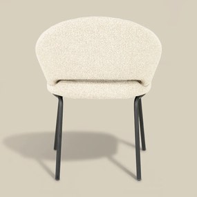 Eetkamerstoel Met Zwart Onderstel Beige