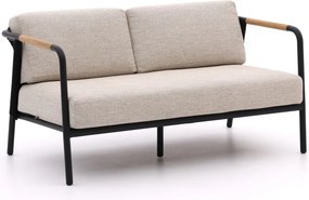 Loungebank Tuin Apple Bee | Aluminium | 2 personen | Tuinbank Zwart | 136cm | Incl. kussens | Kees Smit Tuinmeubelen