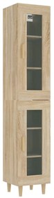 vidaXL Hoge kast 34,5x34x180 cm bewerkt hout sonoma eikenkleurig