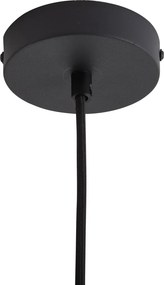 Design hanglamp zwart met groen glas - Kemner
