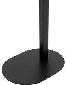 Goossens Bijzettafel Oval, hout eiken zwart, stijlvol landelijk, 43 x 65 x 32 cm